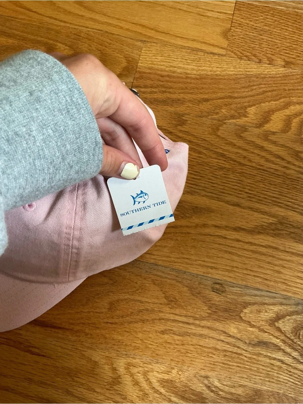 Southern Tide Light Pink Baseball Cap with Blue Fish. NWT